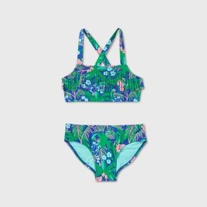 Cat & Jack Tropical Fringe Bathing Suit